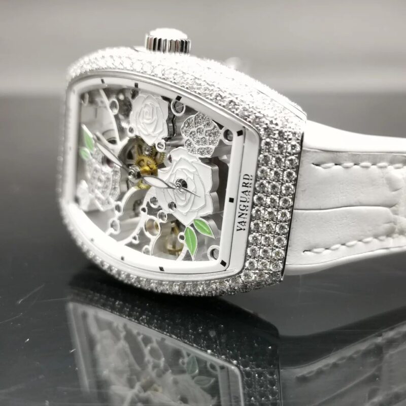 Franck Muller Vanguard Rose Skeleton White Dial. V32