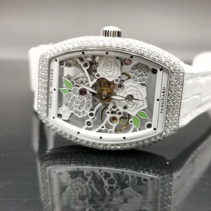 Franck Muller Vanguard Rose Skeleton White Dial. V32