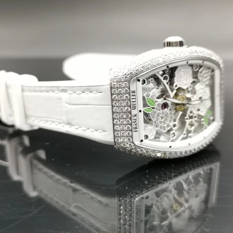 Franck Muller Vanguard Rose Skeleton White Dial. V32