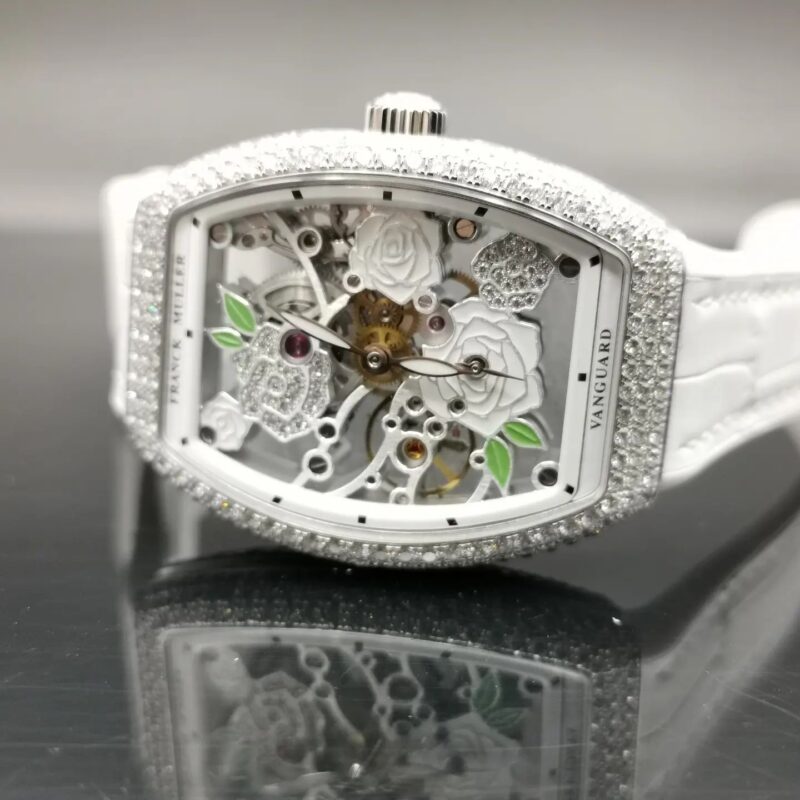 Franck Muller Vanguard Rose Skeleton White Dial. V32