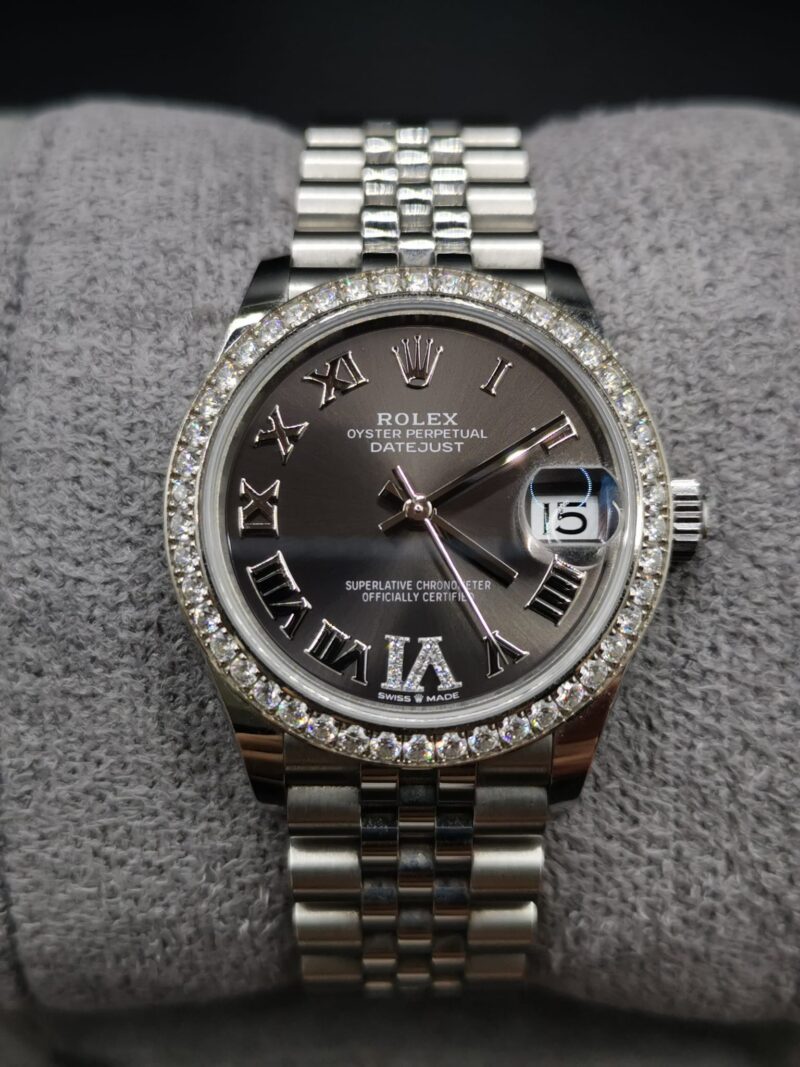 Rolex Datejust 31 Dark Grey Dial. Diamonds