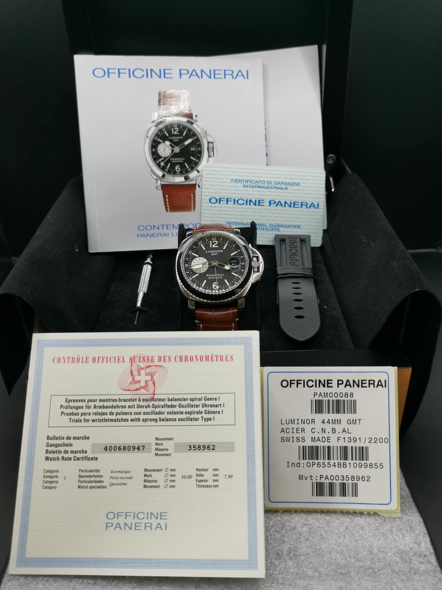 Panerai Luminor GMT Steel Pam 00088 WATCHMANBKK