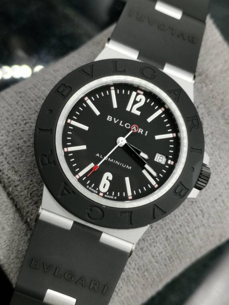 Bvlgari Aluminium Titanium Rubber Bezel