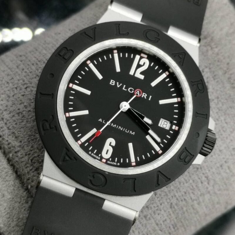 Bvlgari Aluminium Titanium Rubber Bezel