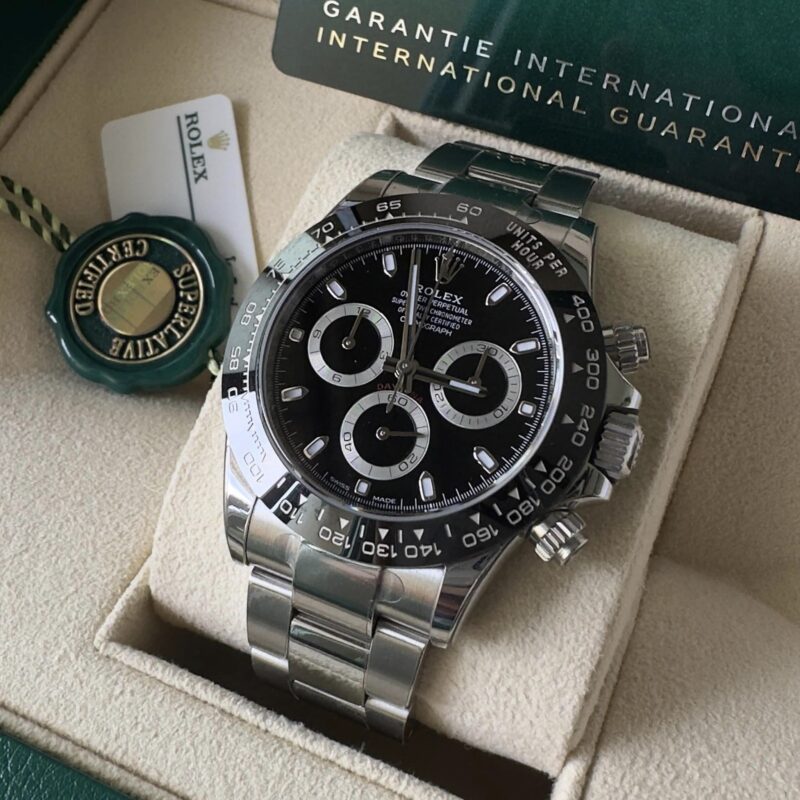 Rolex Daytona Black Dial Steel Full Set