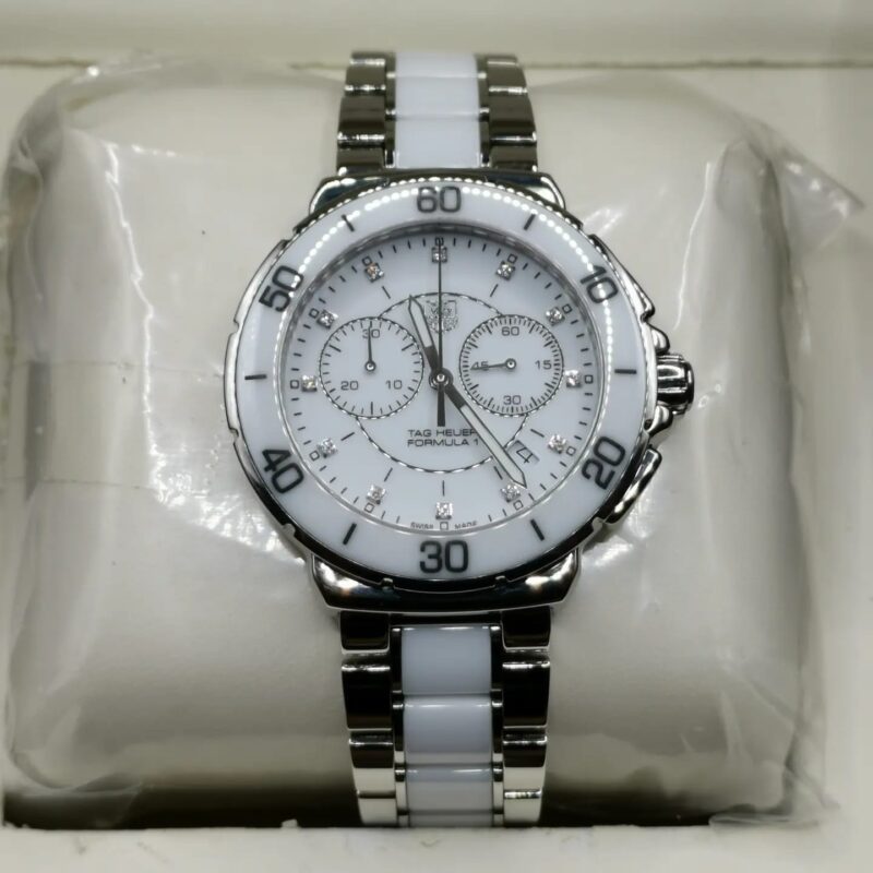 Tag Heuer Formula 1 White Ceramic Diamond Chronograph